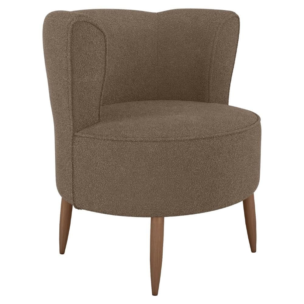 Poltrona Decorativa Pes Palito Savana Boucle Milani Store