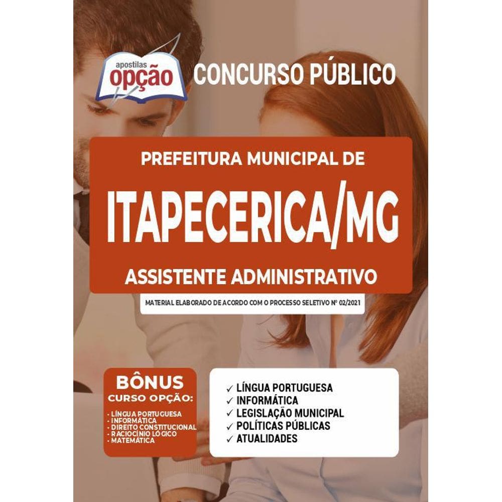Apostila Concurso Itapecerica Mg - Assistente Administrativo