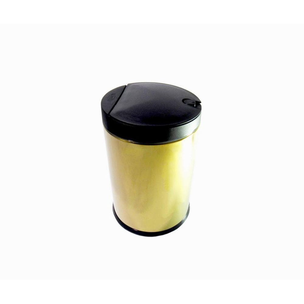 Lixeira Dourada Com Tampa Press Em Aço Inox 4L By Fineza