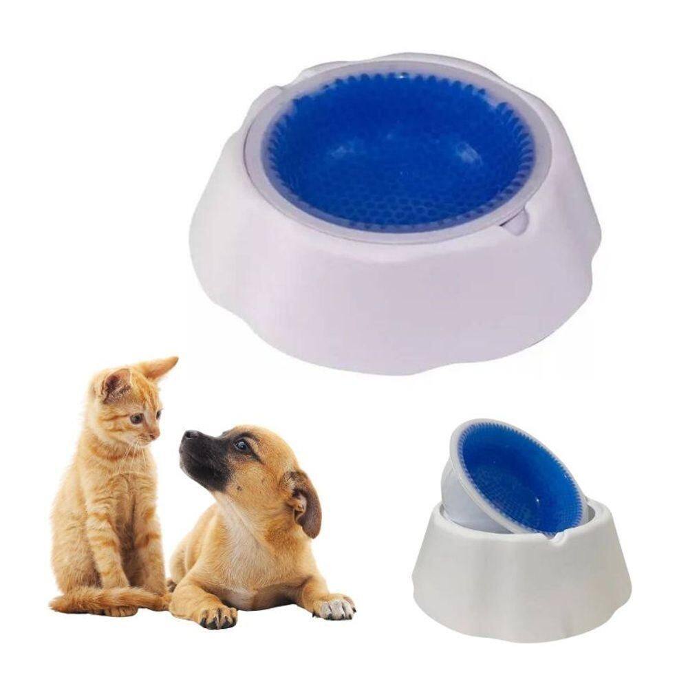 Tigela Gelada Para Cães E Gatos Bebedouro 500ml água Fresca