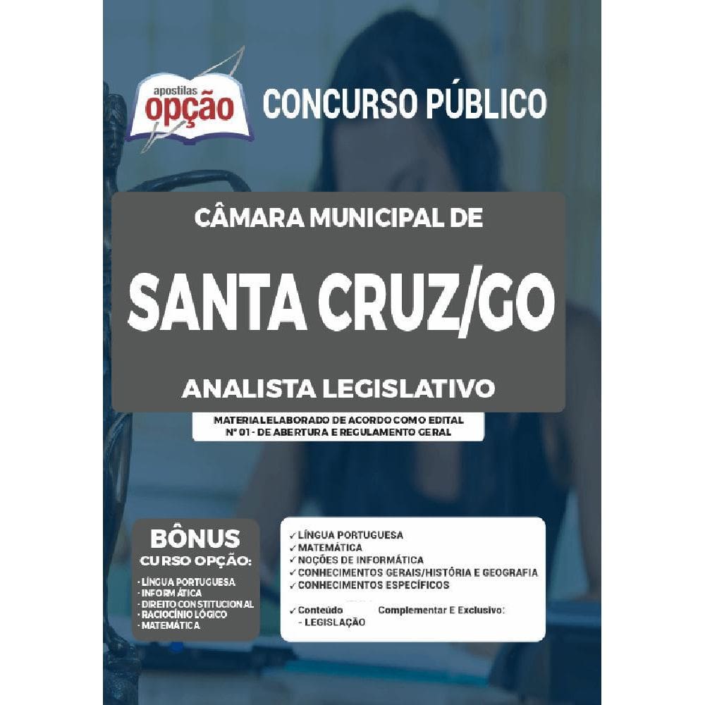 Apostila Câmara De Santa Cruz Go - Analista Legislativo