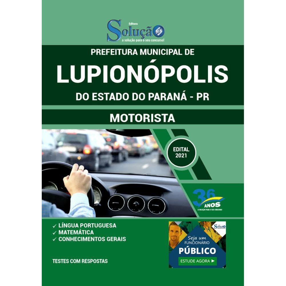 Apostila Prefeitura Lupionópolis Pr - Motorista