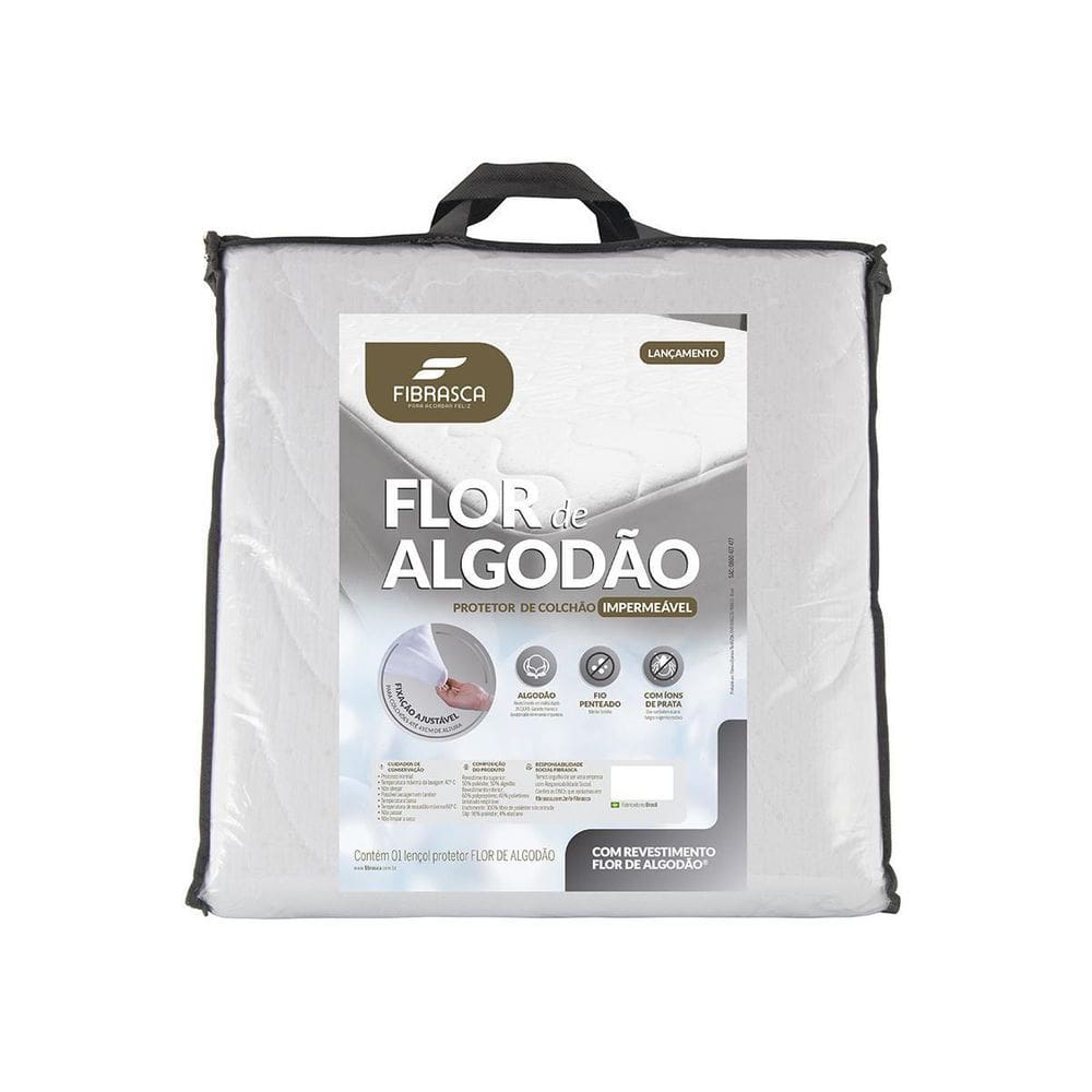 Protetor Colchão Flor De Algodão Impermeavel King Fibrasca