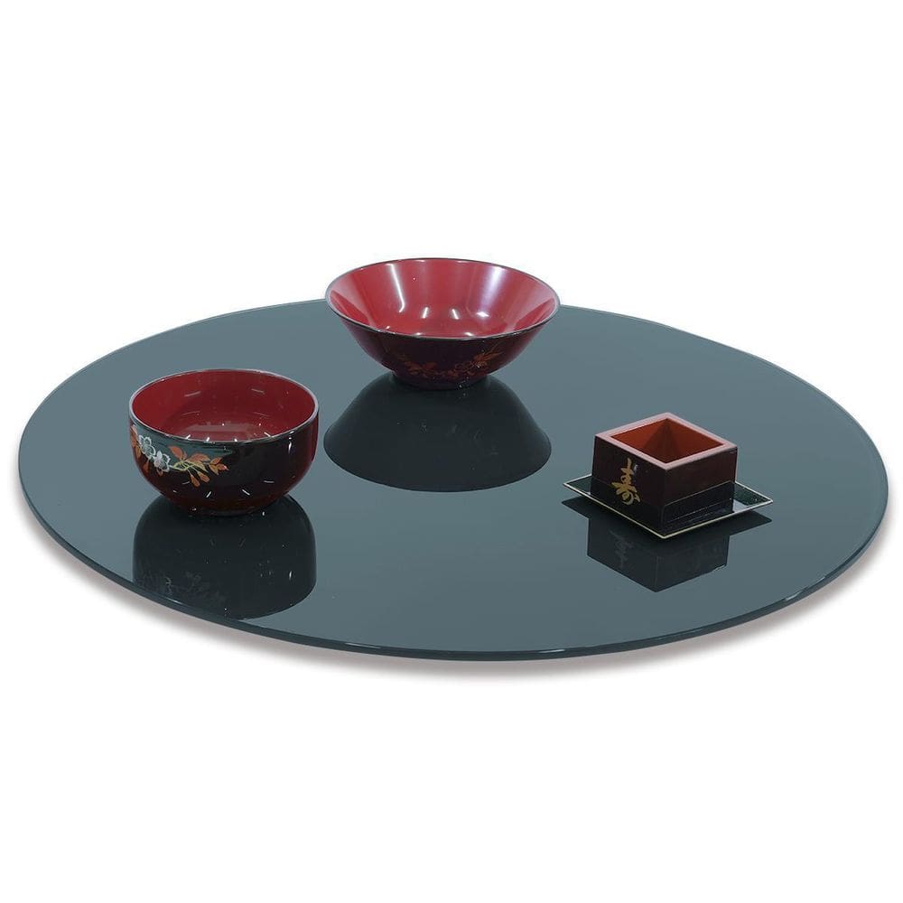 Prato Giratório Vidro Serigrafado 90Cm X 8Mm Cinza