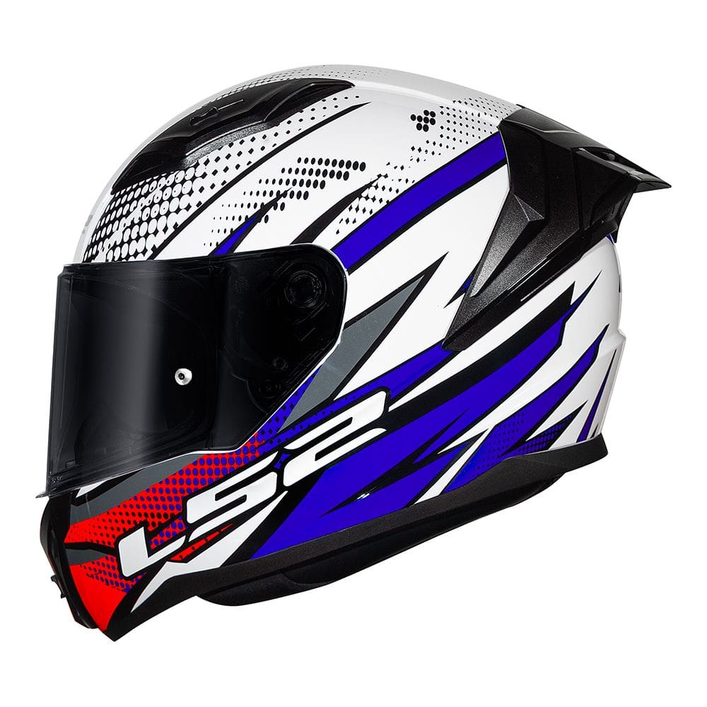 Capacete LS2 FF810 Vigo Flight Branco Azul e Vermelho