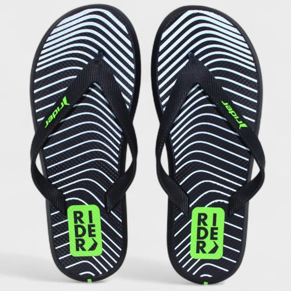 Chinelo Rider R1 Style Masculino - Preto e Branco