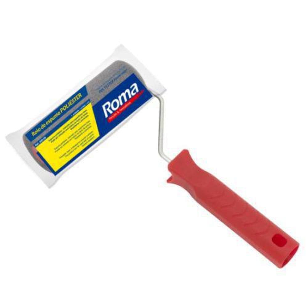 Rolo Pintura Roma Espuma Poliester 05Cm Com Cabo