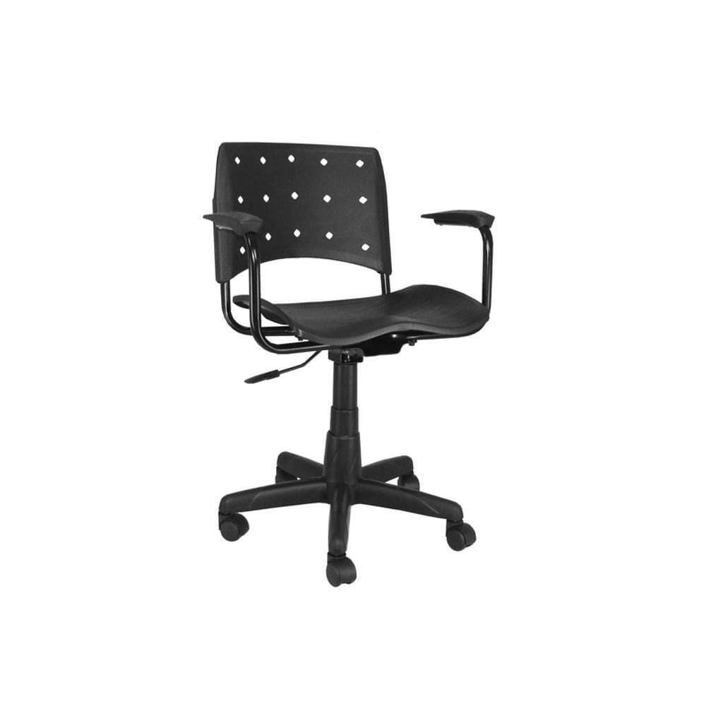 Cadeira Ergoplax Secretária Preta Giratória.
