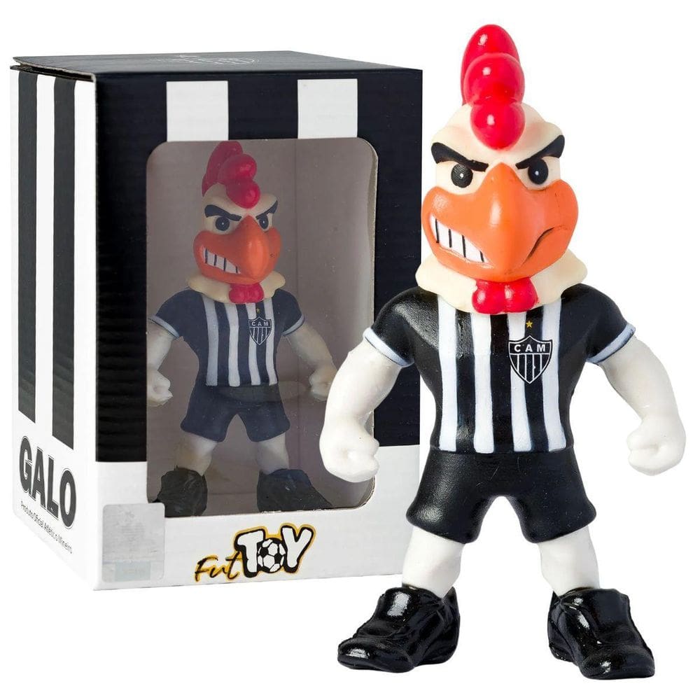 Mascote Futebol Galo Atletico Mineiro 12Cm - Polo Art