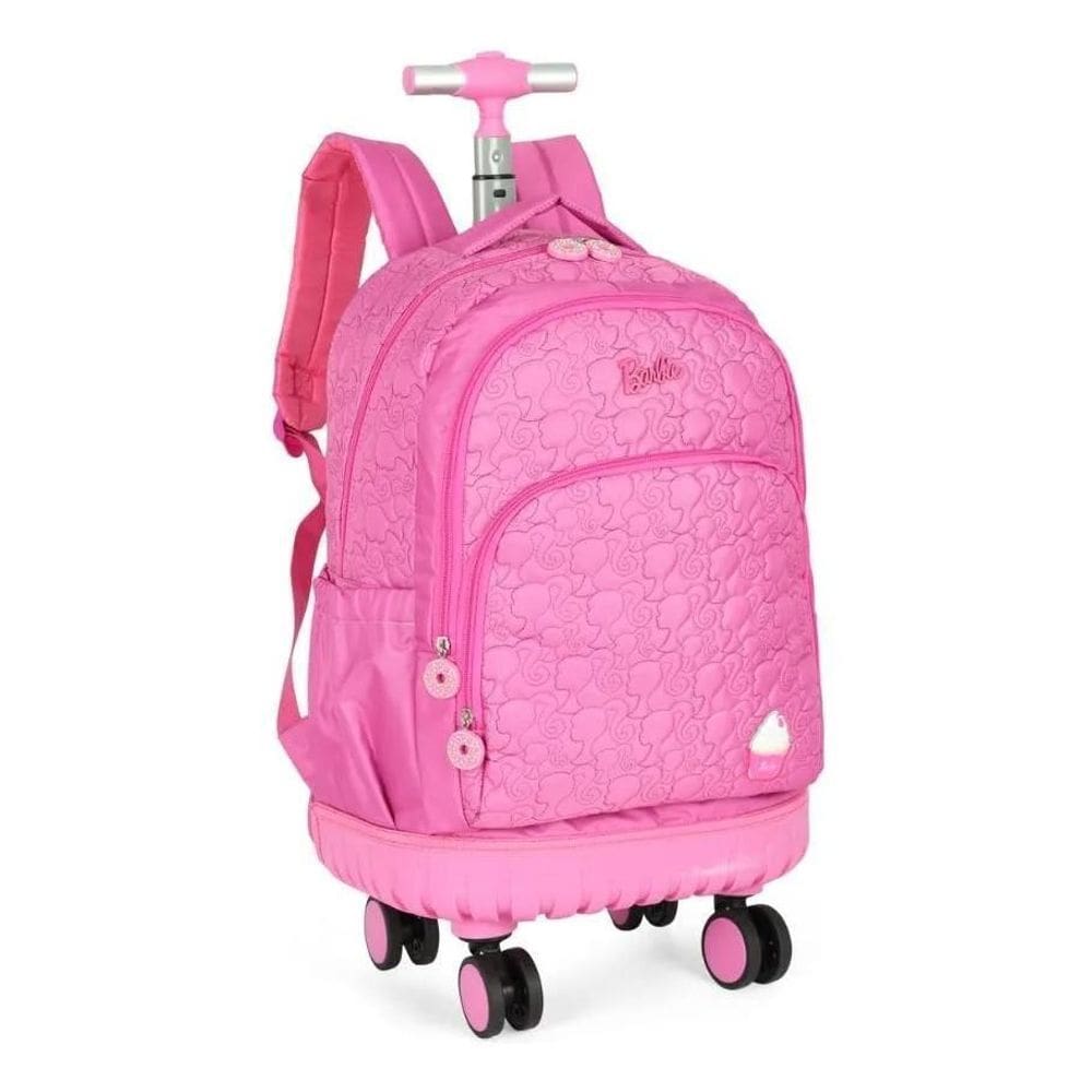 Mochila C/Rodinhas Luxcel Note Barbie Pink