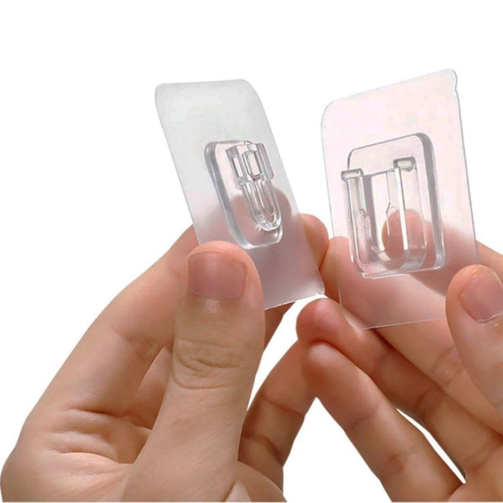 Kit 3 Pares Gancho Adesivo De Parede Macho E Fêmea 6X6Cm