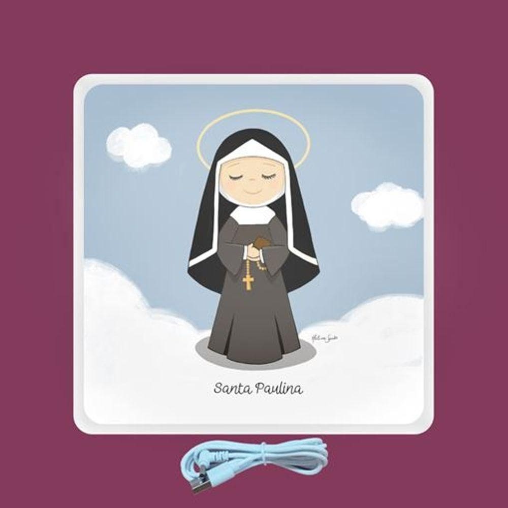 Luminária Usb Mini Santa Paulina - Charmosa Decoração Elegante Para Ambientes Refinados