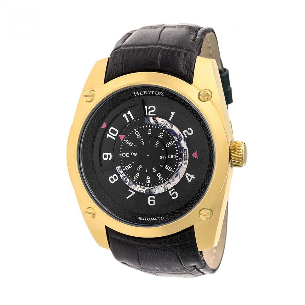 Relógio HERITOR Automatic Daniels Semi-Skeleton Leather 43mm