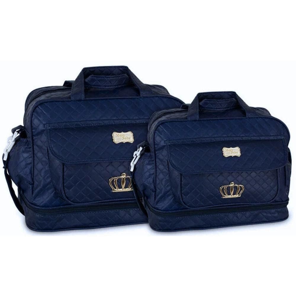 Kit Bolsas Maternidade Passeio Royal Baby Azul Marinho