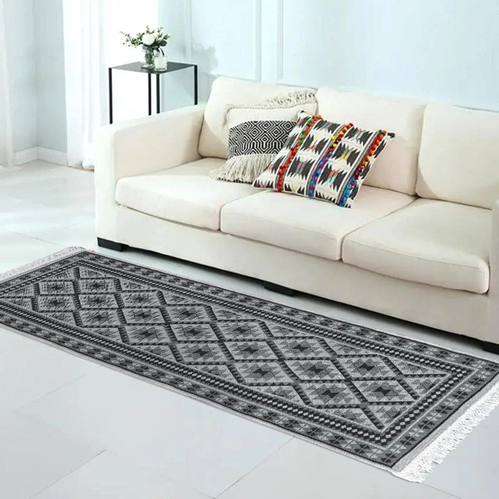 2 Tapete Kilim Passadeira Algodão Lux Dupla Face Kcz6 60x180
