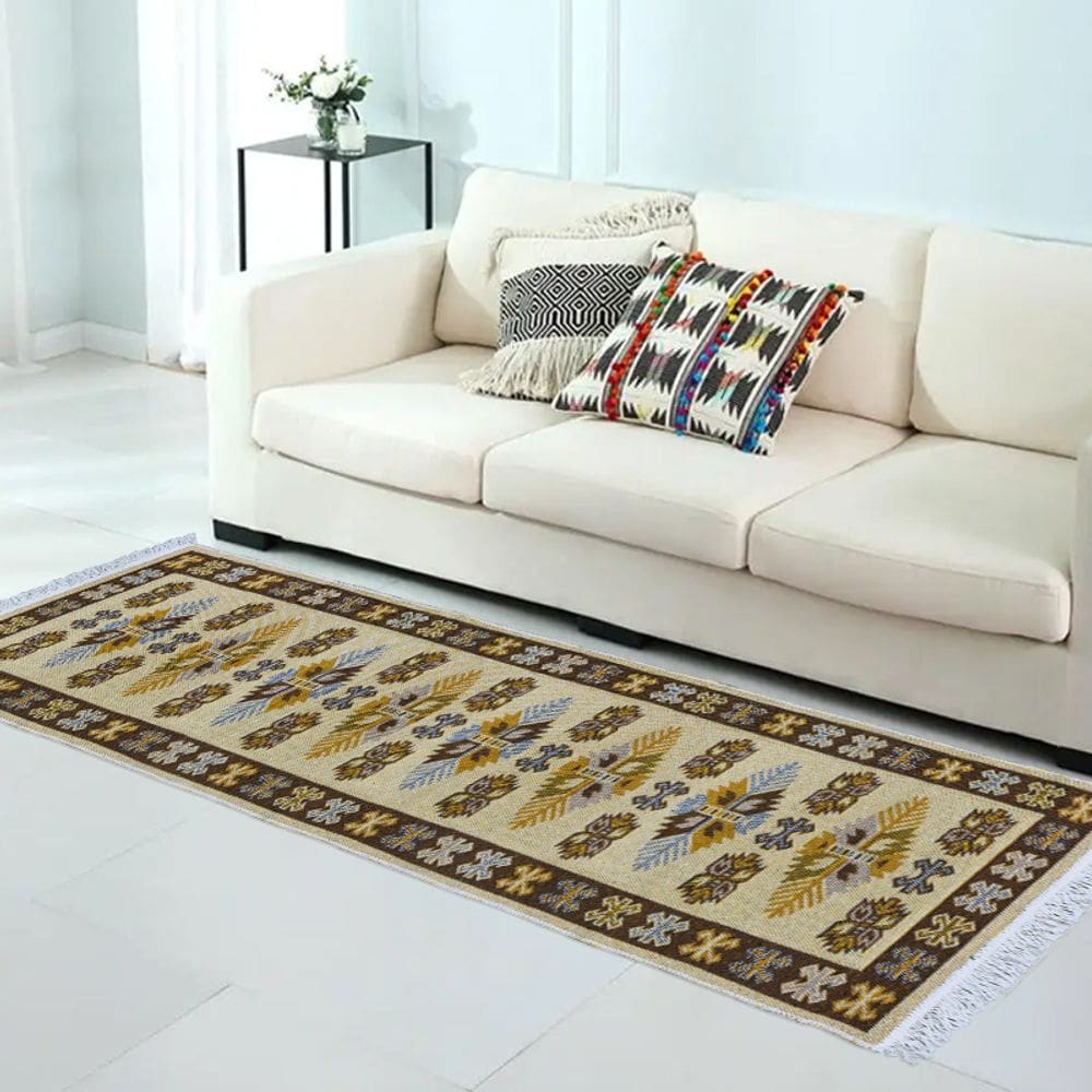 1 Tapete Kilim Passadeira Algodão Lux Dupla Face Kvm1 60x180