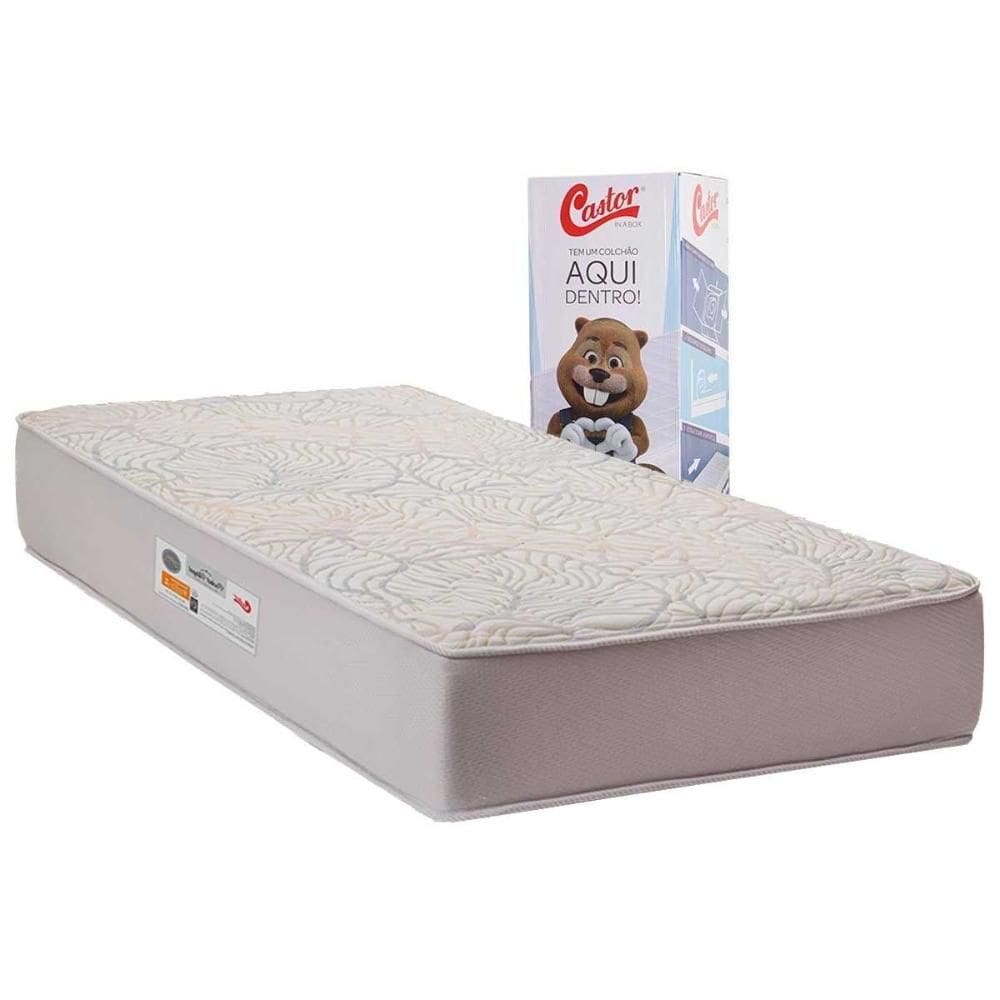 Colchão Solteiro Espuma Visco Gel a Vácuo Molas Ensacadas  Vitagel Max Anatomic Double Face Bed in Box (88x188x25) - Castor