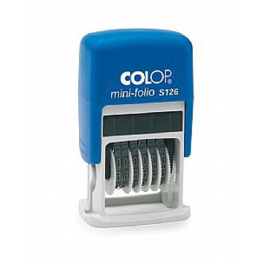 Carimbo Mini Numerador Colop Azul