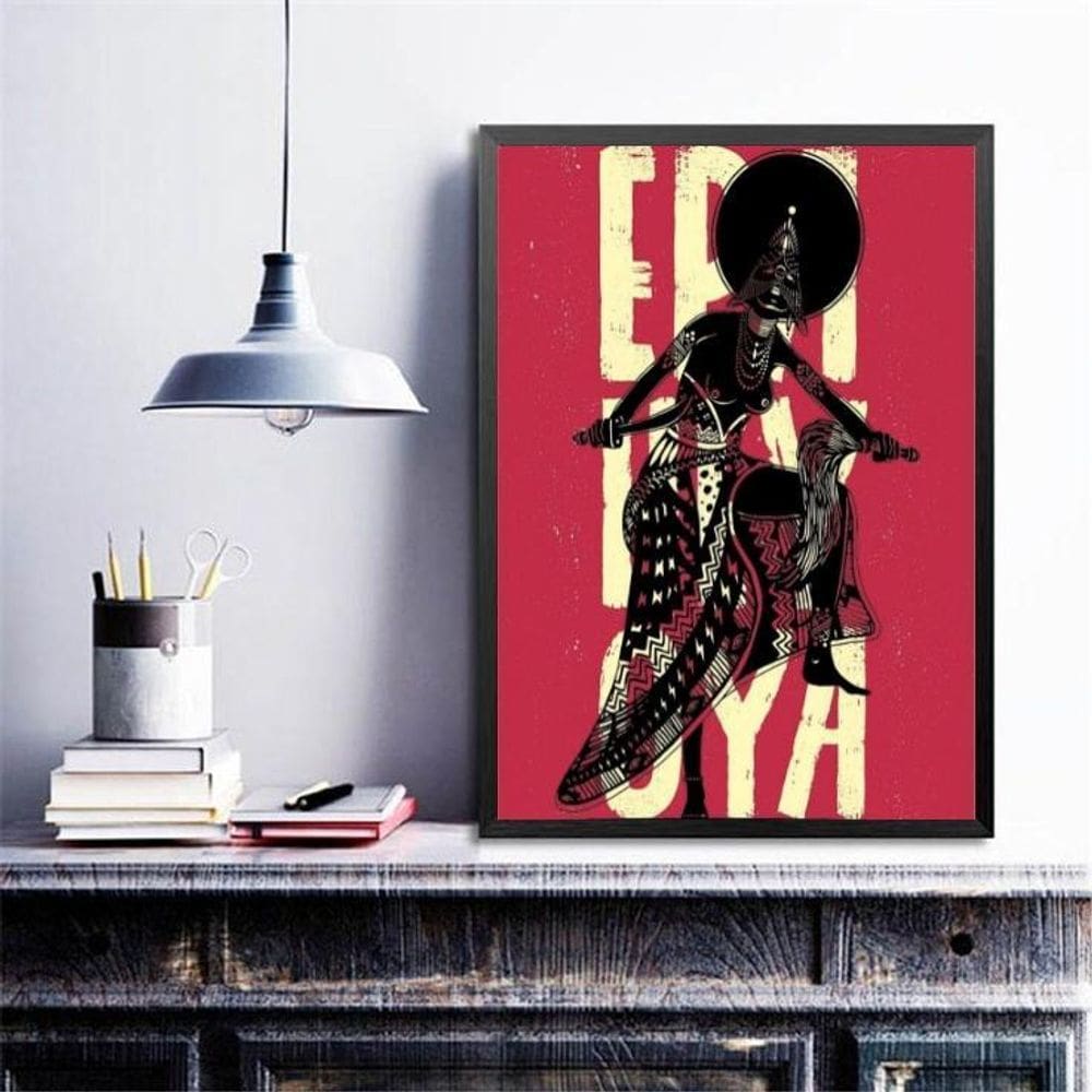 Quadro Poster Candomblé Iansã 33X24Cm - Com Vidro