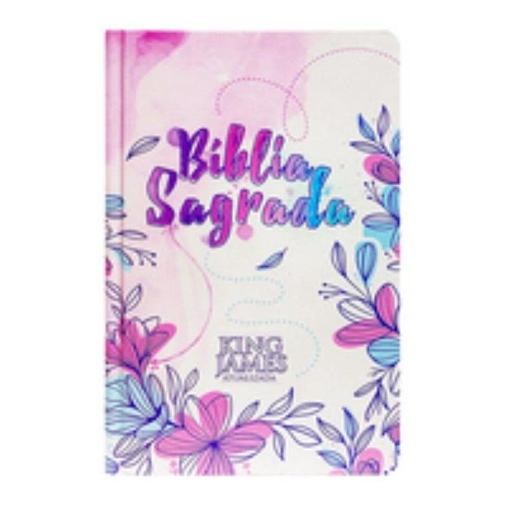 Bíblia slim KJA - flores desenho