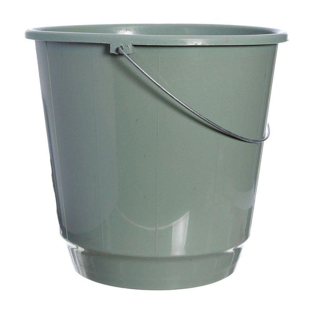 Balde Com Alça De Ferro 20 Litros Multiuso Cinza Arqplast