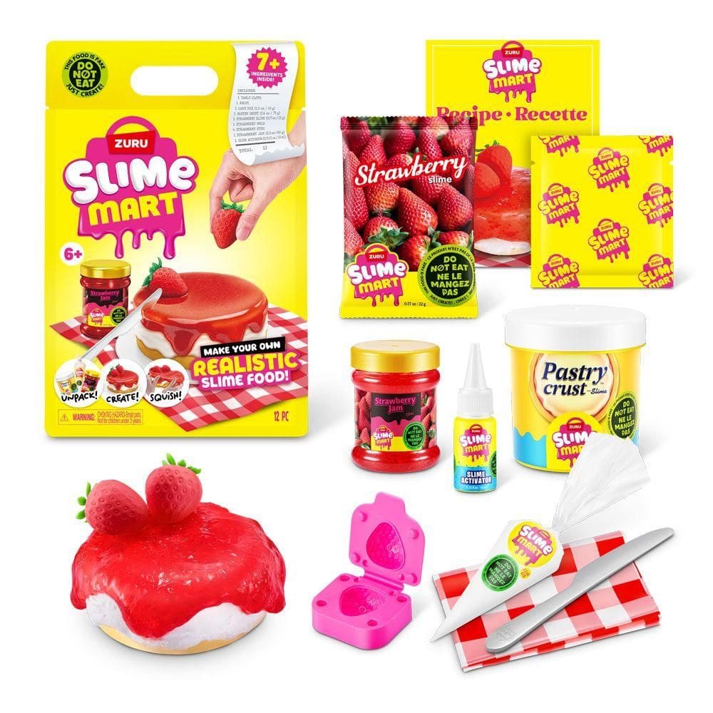 Slime Mart Bolo de Morango - Fun Divirta-se
