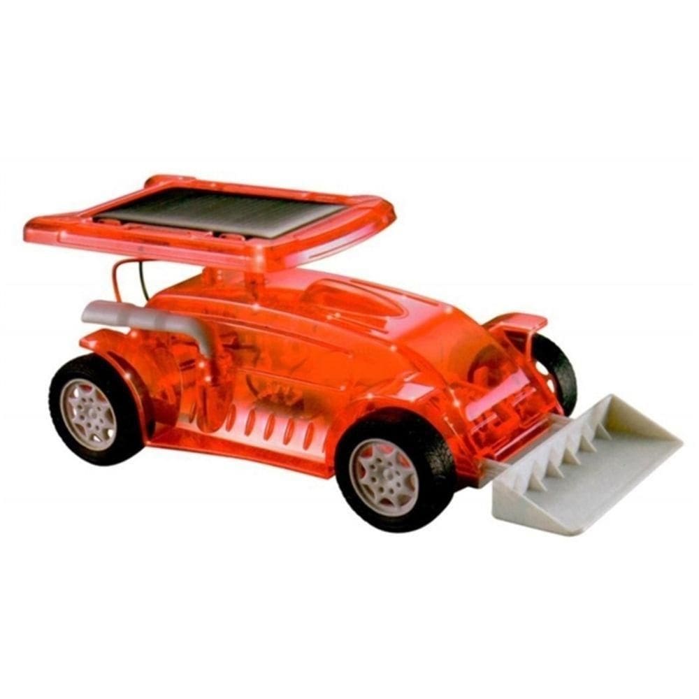 Kit Montagem Carrinho Solar Brinquedo De Montar Robótica Robô Carro Educativo - Com Placa De Energia Solar - Vermelho