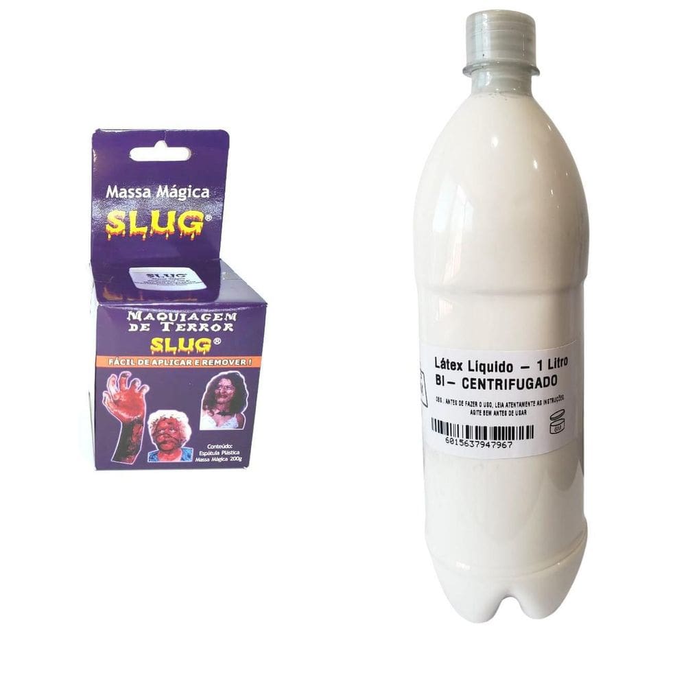 Kit De Terror Massa 200 Gr Cada + Látex 1 Litro
