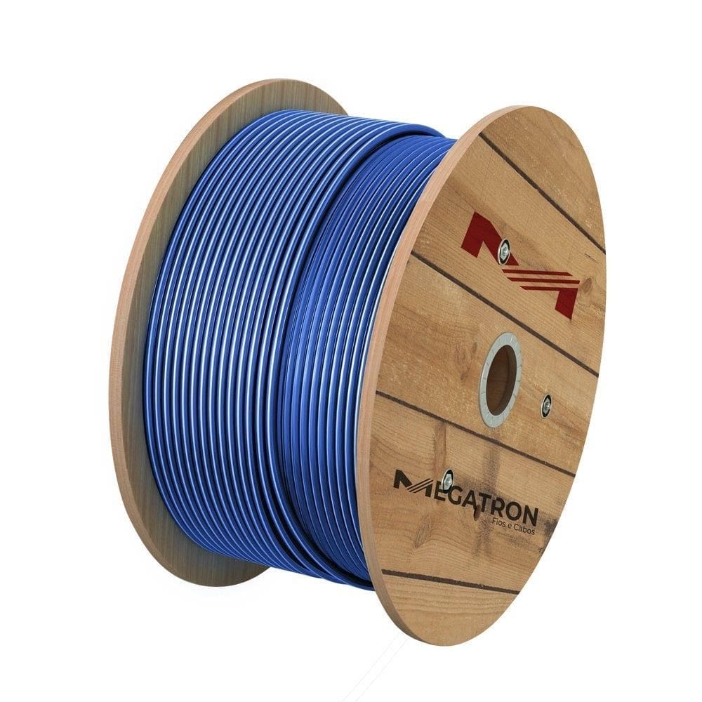 Cabo Flexível Megatron 10MMx500M Bobina 750V Azul
