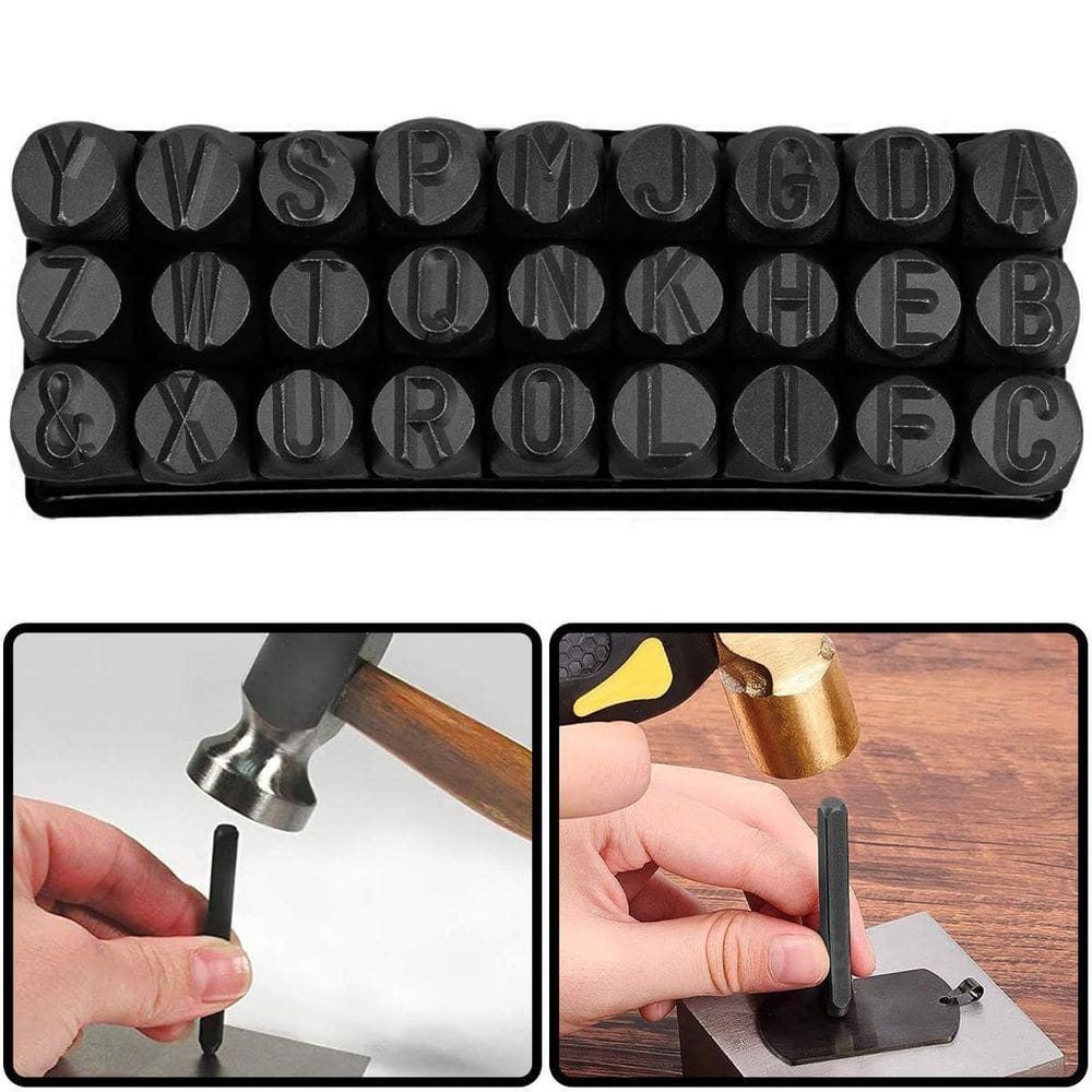 Alfabeto De Bater 10Mm Marcador 27 Letras Punção Marcação