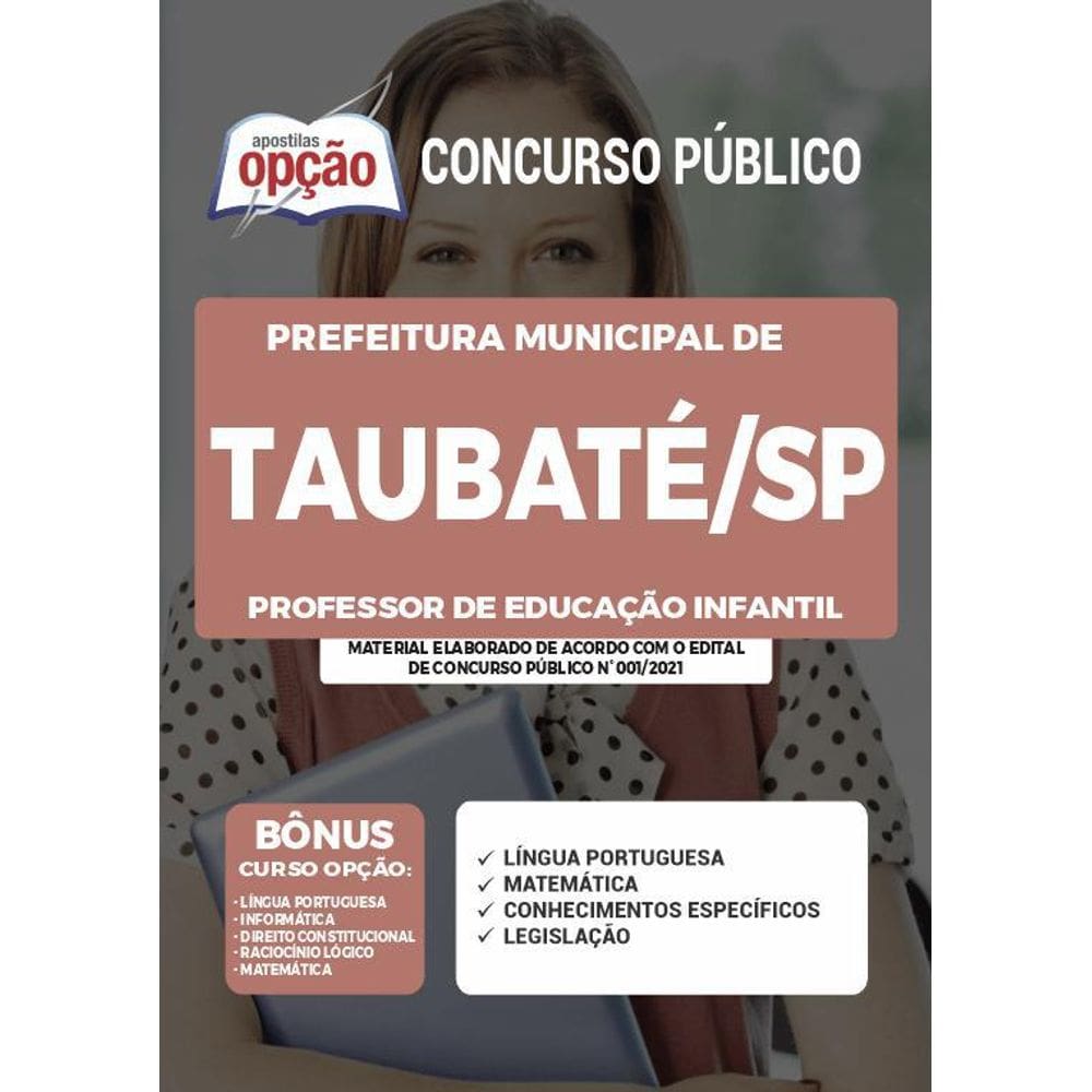 Apostila Concurso Taubaté Sp - Professor Educação Infantil