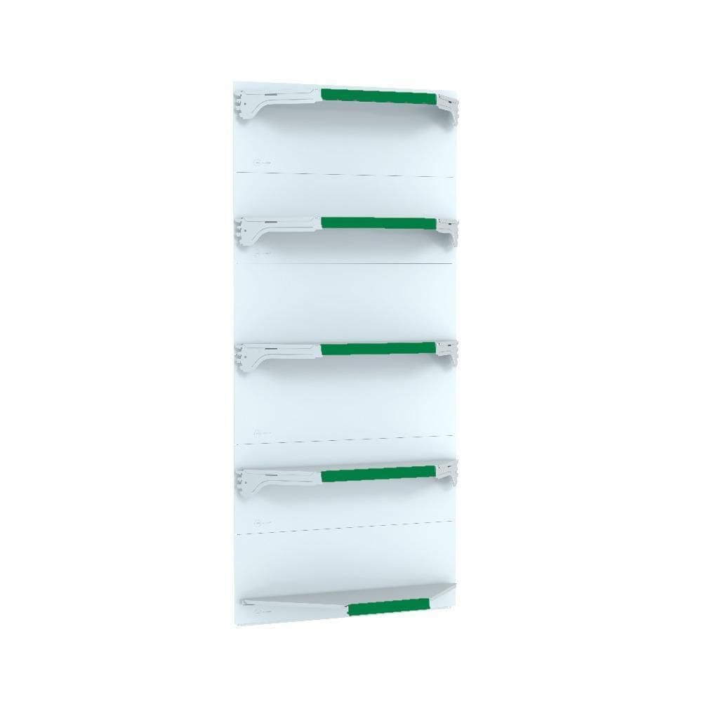 Kit 5 Bandejas Para Gondola Canto 170 Fit 40/60 Branco Pe Ve