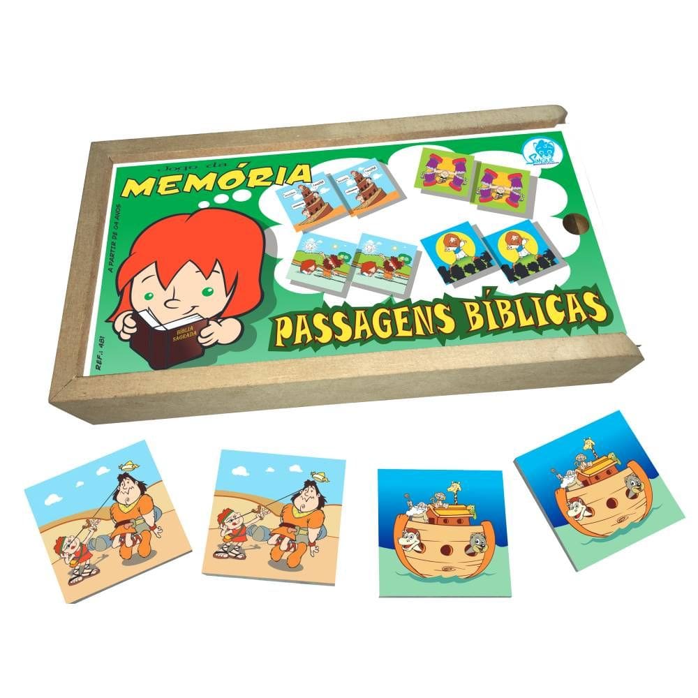 Jogo da Memória Infantil Passagens Bíblicas + Dominó Criação do Mundo