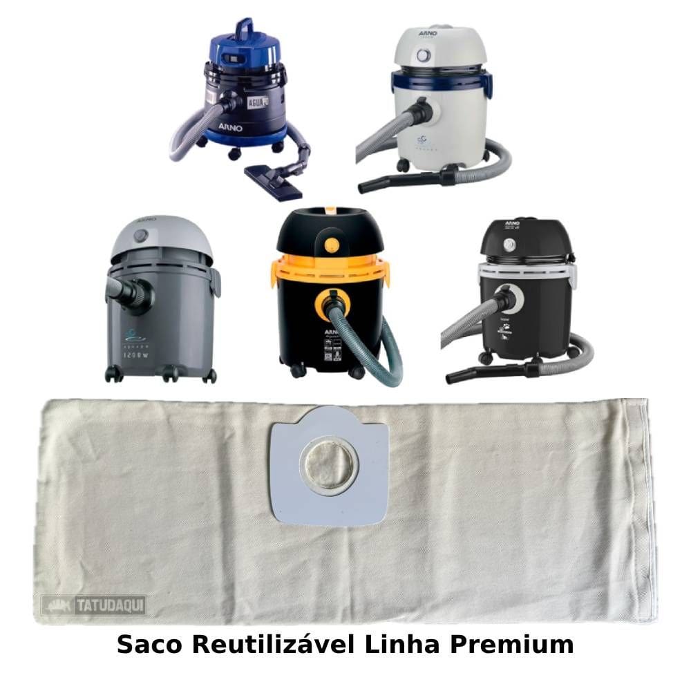 Saco Reutilizável Premium Para Aspirador Arno H2PO + Filtro