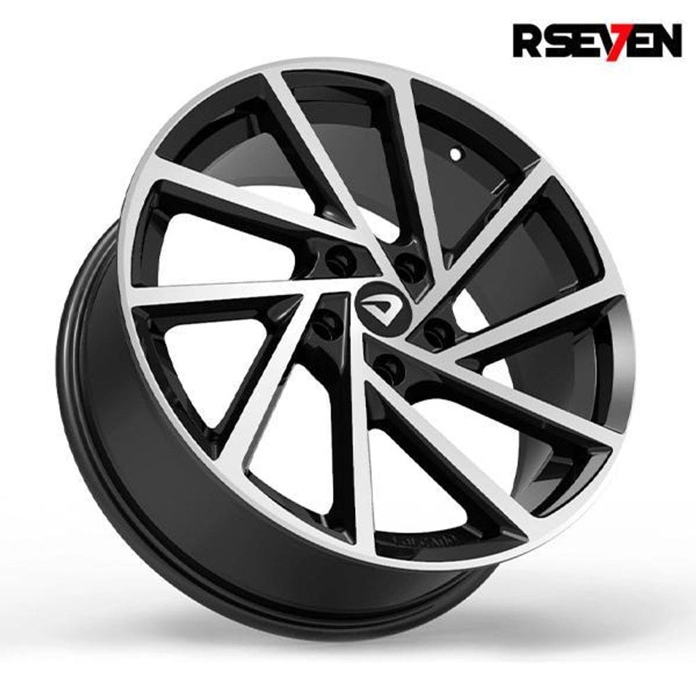 Roda Aro 18 X 6 R-Seven Preto Diamantado Furação 5X112Mm
