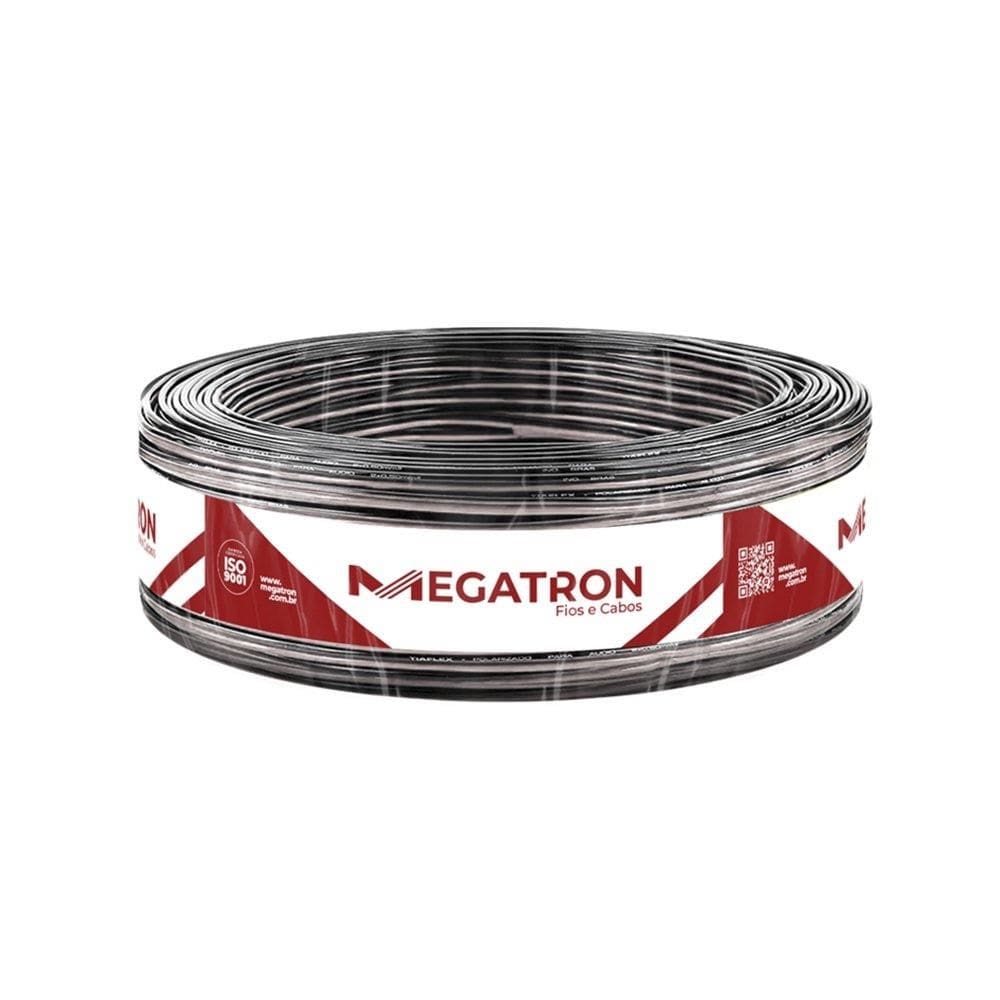 Cabo para Som Megatron 2X1,00mm 100m Polarizado Cristal