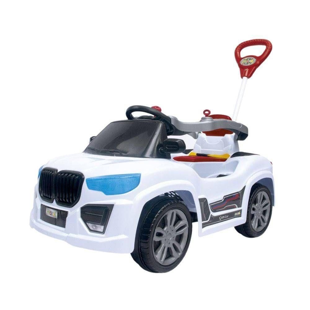 Carrinho De Passeio Infantil Bm Car Branco Alça De Segurança