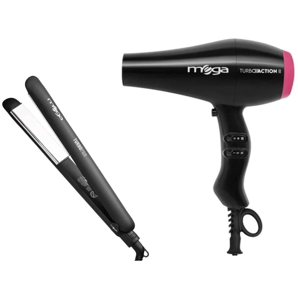 Kit Mega - Secador De Cabelo Turbo Action Ii 2000W 127V + Prancha Turbo Pro 230ºc Biv