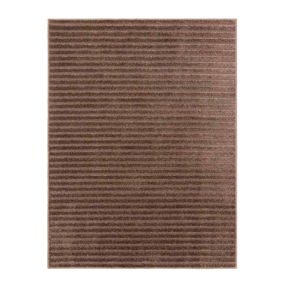 Tapete Para Sala Realce Listras 35 Taupe 1,00x1,50m