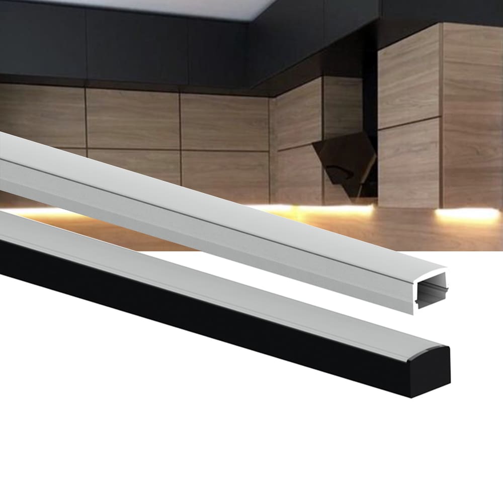 Perfil Para Fita de Led Sobrepor Taschibra Sope Com 1 Metro Preto