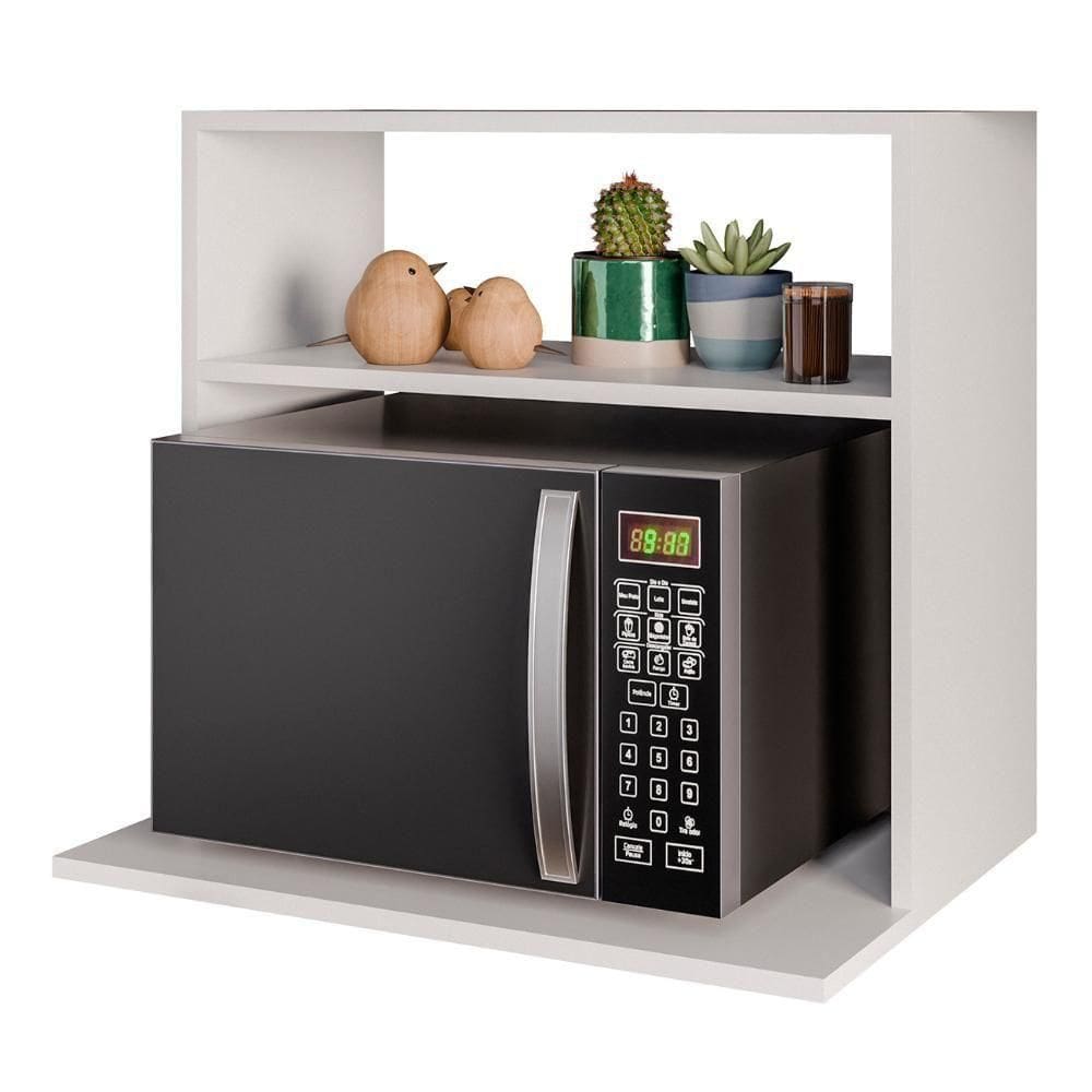 Suporte Micro-ondas Forno Armário Aéreo 60cm 1 Prateleira Aura Z34 Branco - Mpozenato