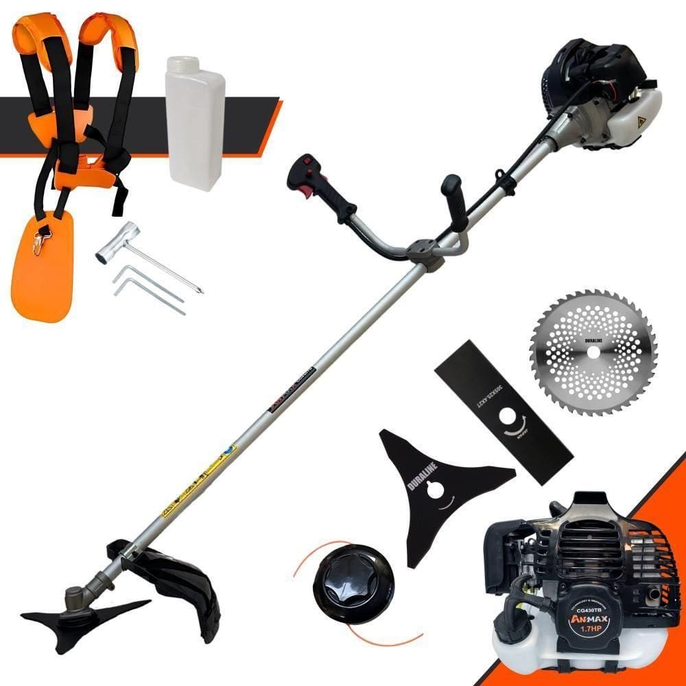 Roçadeira Completa Anmax Cg430b 43cc 1,7hp 12.000rpm 4 Em 1