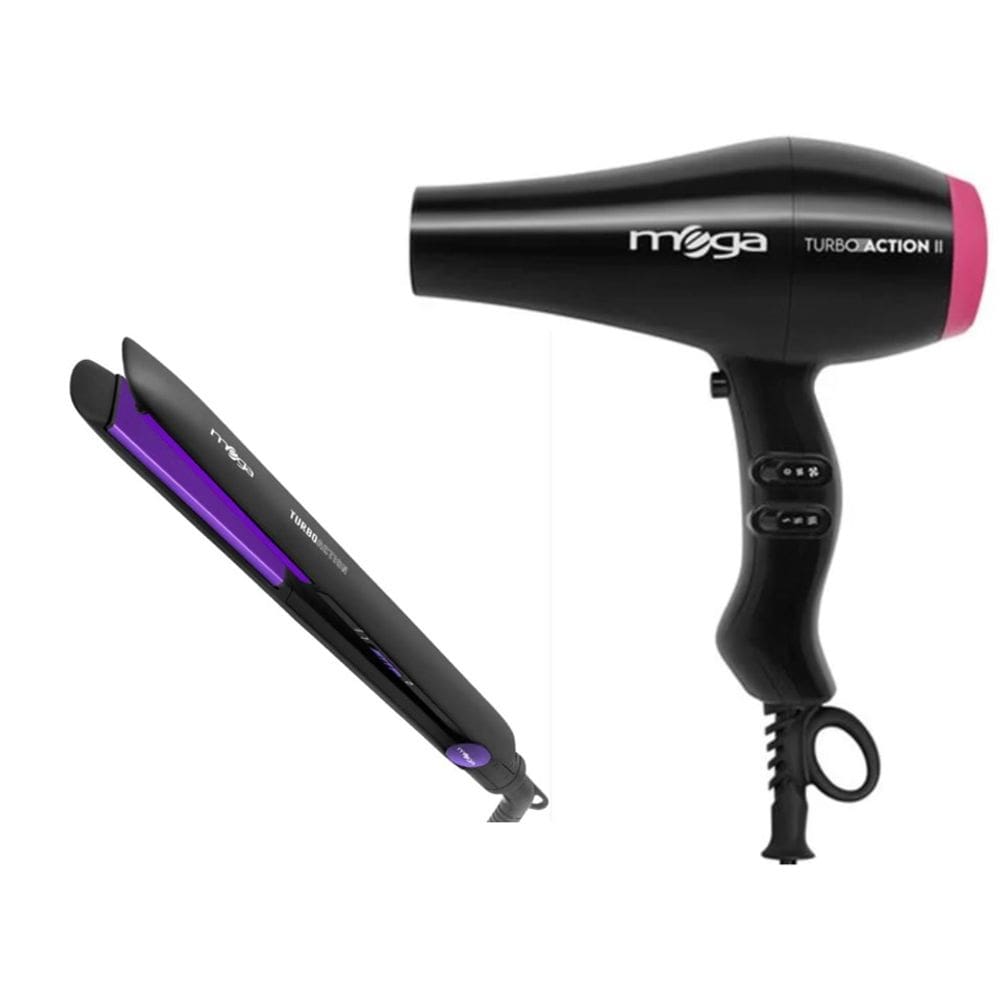 Kit Mega - Secador De Cabelo Turbo Action Ii 2000W 220V + Prancha Turbo Action 230ºc Biv