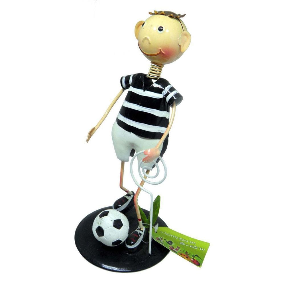 Boneco Time Futebol Metal Mesa Estante Preto 22Cm Bon-P-13