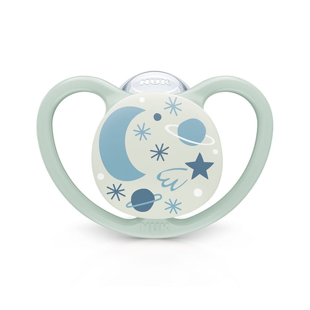 Chupeta Nuk Space Glow Tamanho 3 +18 Meses Neutra com 1 Unidade