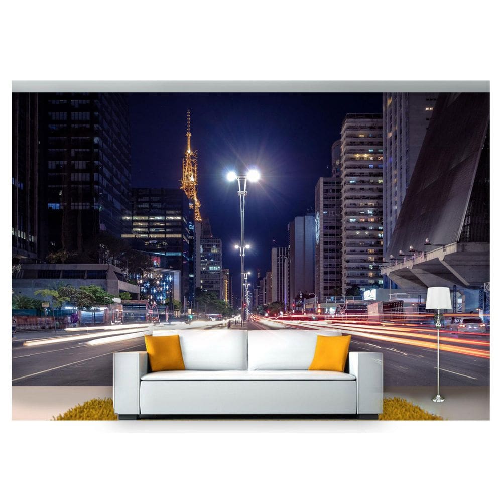 Papel De Parede Cidade Paulista 3D 6M² Ncd216