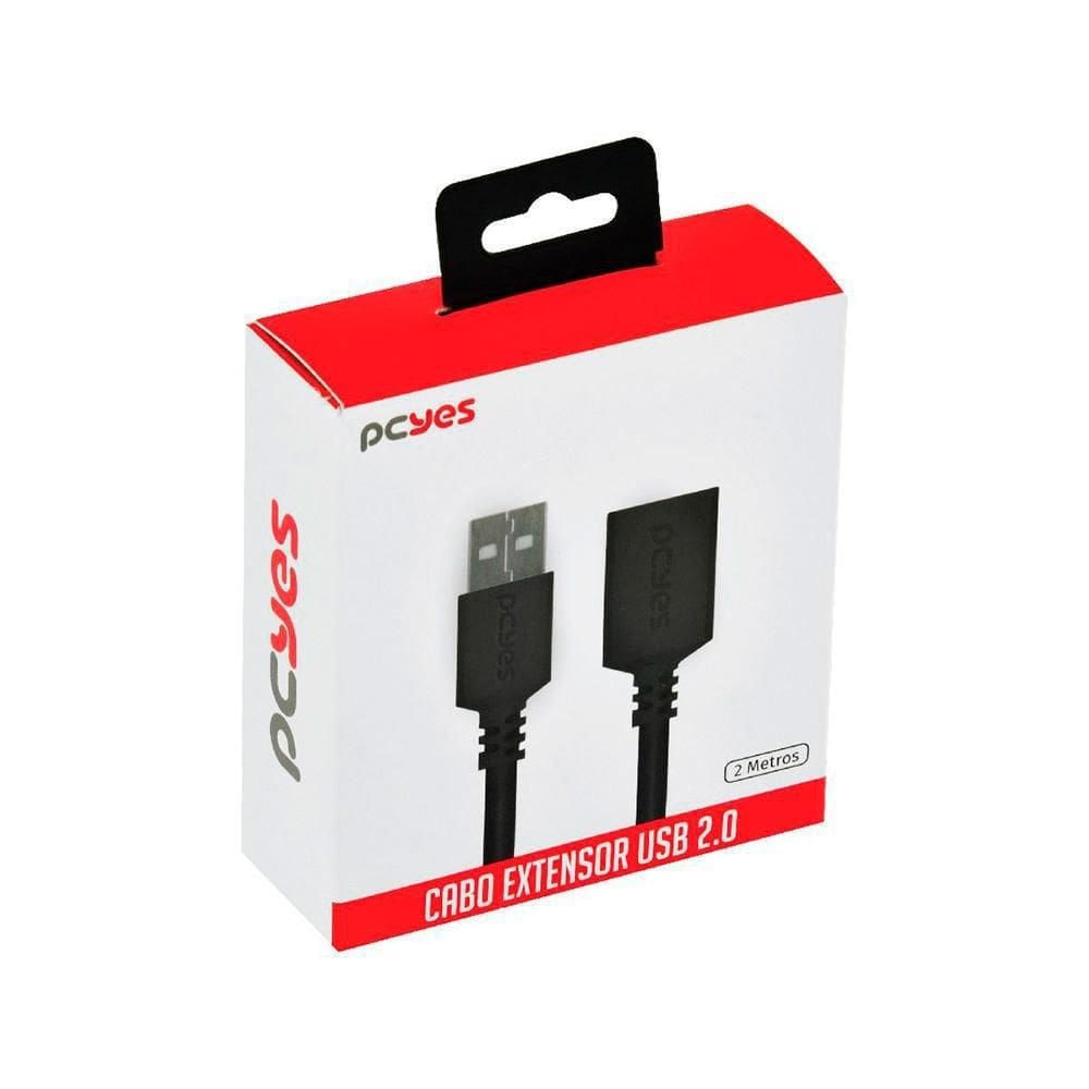 Cabo Extensor Usb 2.0 Pcyes 2 Metros