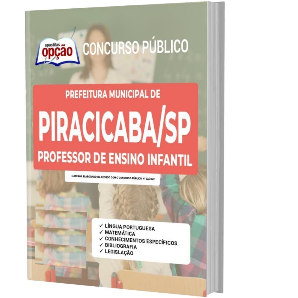 Apostila Piracicaba Sp 2022 Professor De Educação Infantil