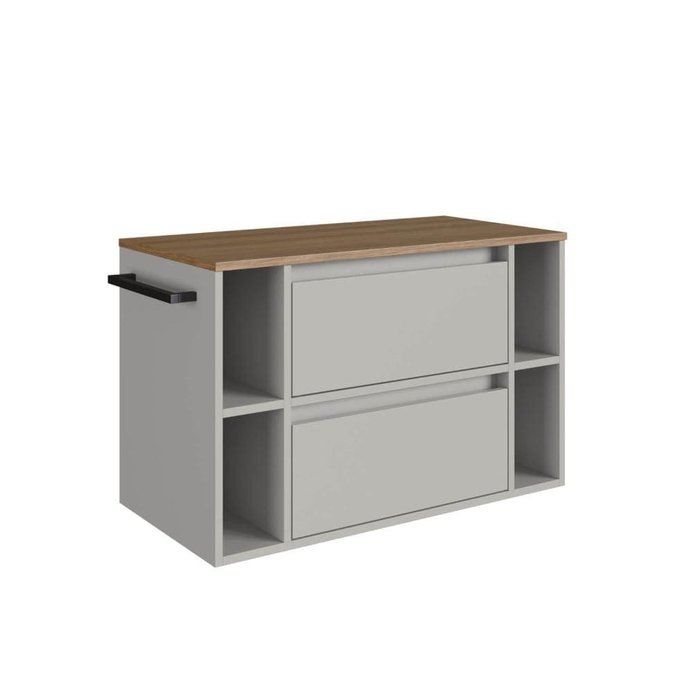 Gabinete Suspenso 80cm 4 Nichos Toalheiro Gaveta Mel Arenas BH8010MA