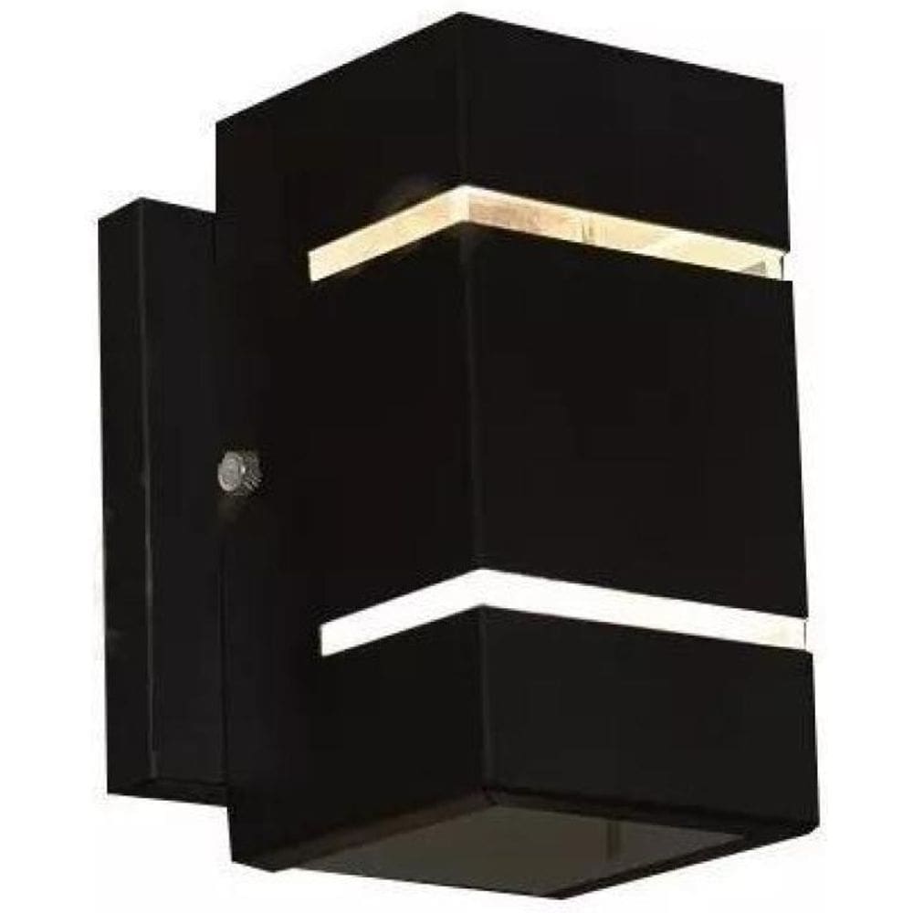 Arandela Dois Fachos Frisos Efeito Uso Externo 1401 Preto